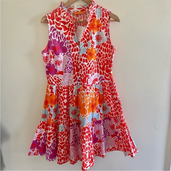 Oliphant Yoke dress, Large, gently worn. Gorgeous orange and purple colors - Picture 2 of 5